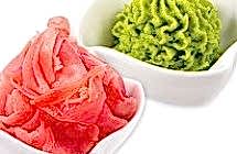 Порция имбиря, васаби 